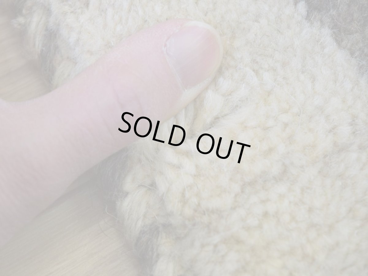 画像19: 新品 ペルシャ ギャッベ 足元マット 玄関マット ミニ サイズ 58 × 37 cm No.628 肉厚 天然 草木染 ウール ギャベ 手織り ハンドメイド ラグ 絨毯 カーペット 生成り クリーム ベージュ グレー 原毛系 動物柄 n-628-058037s51-91 (19)