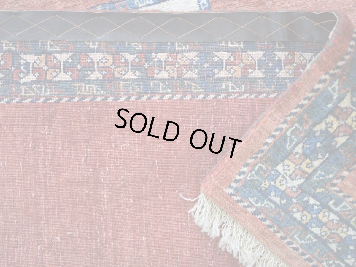 画像14: 新品 ペルシャ ギャッベ 縦2m 横1.2m 2.2㎡  センター ラグ ベッドサイド 2人掛けソファ サイズ 184 × 119 cm No.1482 肉厚 天然 草木染 ウール ギャベ 手織り ハンドメイド ラグ 絨毯 カーペット 細かな織 リーズバフト 糸杉 植物柄 赤 朱色 生成り クリームn-1482-184119s074-016 (14)