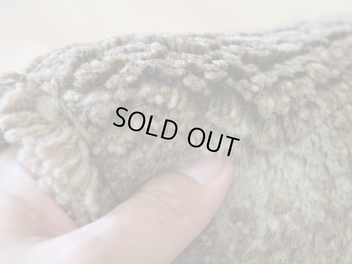 画像16: 新品 ペルシャ ギャッベ 足元マット 玄関マット ミニ サイズ 58 × 32 cm No.1323 小判型 楕円形 肉厚 天然 草木染 ウール ギャベ 手織り ハンドメイド ラグ 絨毯 カーペット グレー ベージュ 原毛系 青 水色 生成り 動物 鹿 柄 n-1323-5832h41-91 (16)