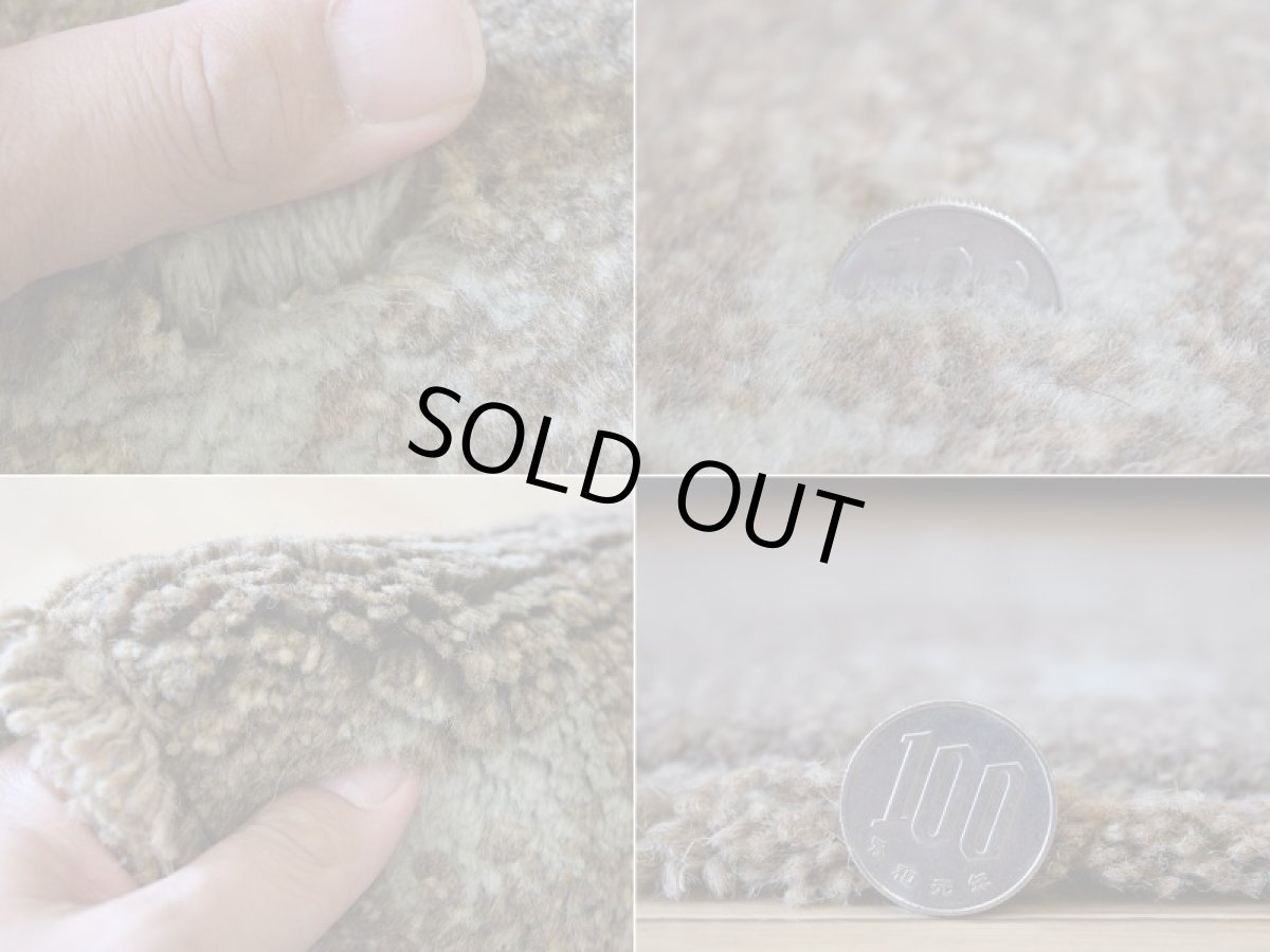 画像19: 新品 ペルシャ ギャッベ 足元マット 玄関マット ミニ サイズ 58 × 32 cm No.1323 小判型 楕円形 肉厚 天然 草木染 ウール ギャベ 手織り ハンドメイド ラグ 絨毯 カーペット グレー ベージュ 原毛系 青 水色 生成り 動物 鹿 柄 n-1323-5832h41-91 (19)