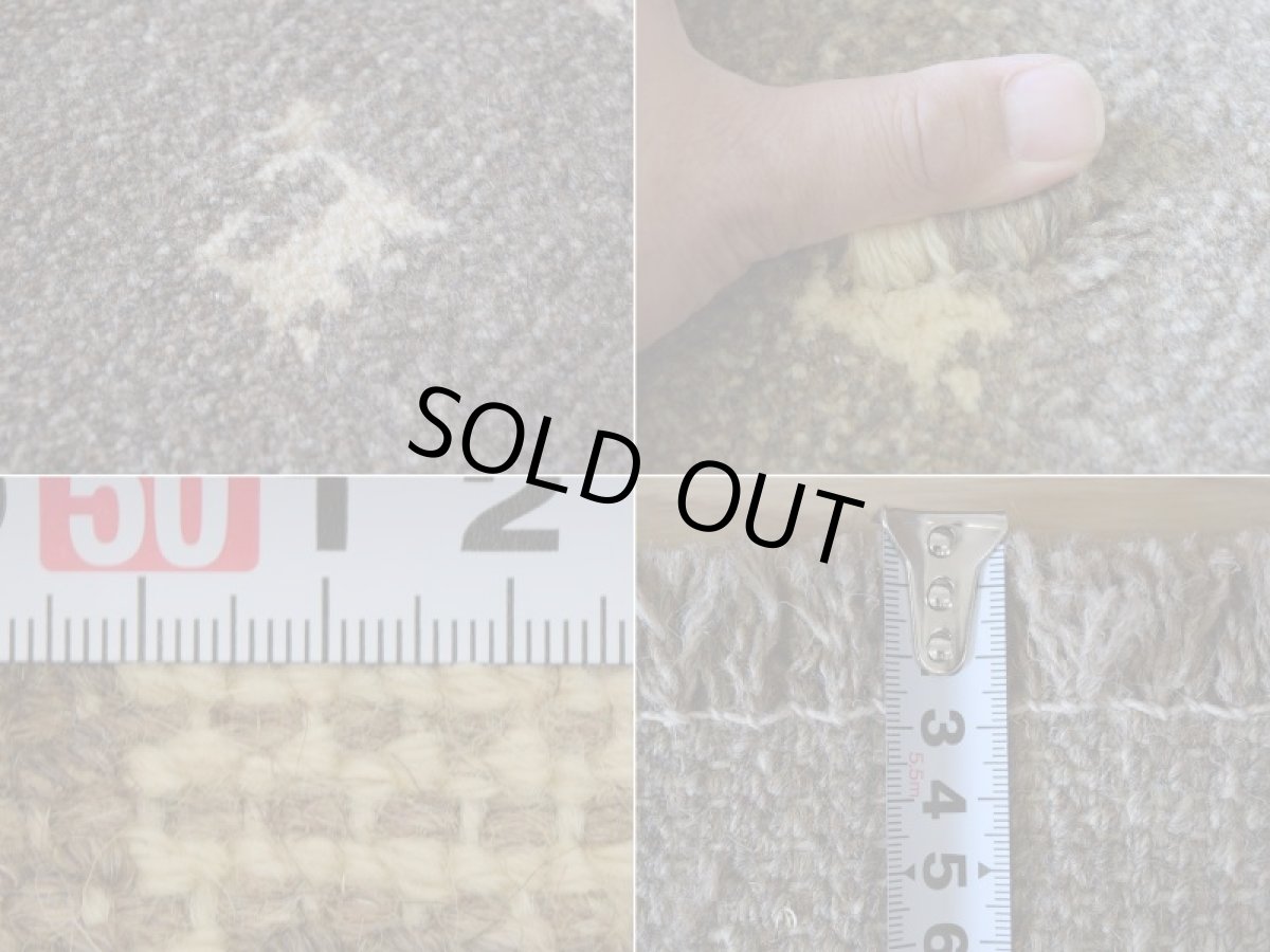 画像20: 新品 ペルシャ ギャッベ 足元マット 玄関マット ミニ サイズ 58 × 32 cm No.1323 小判型 楕円形 肉厚 天然 草木染 ウール ギャベ 手織り ハンドメイド ラグ 絨毯 カーペット グレー ベージュ 原毛系 青 水色 生成り 動物 鹿 柄 n-1323-5832h41-91 (20)