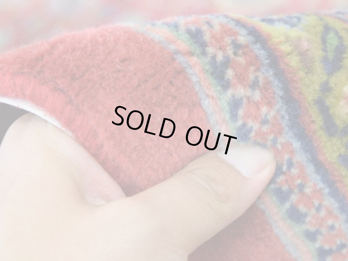 画像13: 良品 ペルシャ 絨毯 サルーク 縦3m 横2m 6㎡ 〜6帖 リビング ダイニング 3人掛けソファ コーナーソファ 大判 サイズ 295 x 182 cm No.R142 天然 コルクウール 手織り トライバル ラグ 敷物 マット カーペット メダリオン ヴィンテージ ビンテージ 赤 朱色 ab-r142-295182h083-024-494 (13)