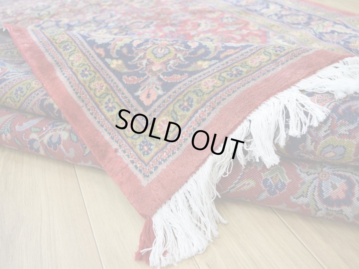 画像14: 良品 ペルシャ 絨毯 サルーク 縦3m 横2m 6㎡ 〜6帖 リビング ダイニング 3人掛けソファ コーナーソファ 大判 サイズ 295 x 182 cm No.R142 天然 コルクウール 手織り トライバル ラグ 敷物 マット カーペット メダリオン ヴィンテージ ビンテージ 赤 朱色 ab-r142-295182h083-024-494 (14)