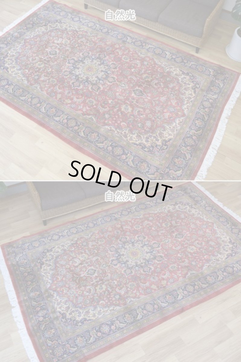 画像6: 良品 ペルシャ 絨毯 サルーク 縦3m 横2m 6㎡ 〜6帖 リビング ダイニング 3人掛けソファ コーナーソファ 大判 サイズ 295 x 182 cm No.R142 天然 コルクウール 手織り トライバル ラグ 敷物 マット カーペット メダリオン ヴィンテージ ビンテージ 赤 朱色 ab-r142-295182h083-024-494 (6)