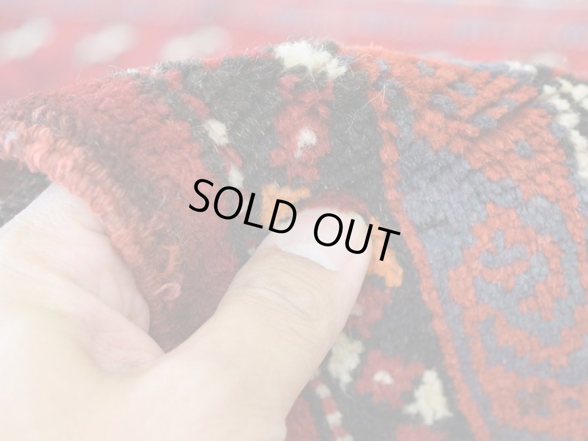 画像13: 良品 ペルシャ 部族絨毯 バルーチ 縦2.2m 横1.5m 3.2㎡ 2帖程度 リビング ダイニング 2-3人掛けソファ サイズ 215 x 145 cm No.R234 天然 ウール 手織り トライバル ラグ 敷物 マット カーペット 幾何学模様 ヴィンテージ ビンテージ b-r234-215145h001-031 (13)