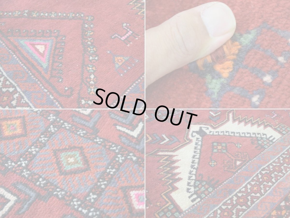 画像16: 良品 ペルシャ 部族絨毯 バルーチ 縦2.2m 横1.5m 3.2㎡ 2帖程度 リビング ダイニング 2-3人掛けソファ サイズ 215 x 145 cm No.R234 天然 ウール 手織り トライバル ラグ 敷物 マット カーペット 幾何学模様 ヴィンテージ ビンテージ b-r234-215145h001-031 (16)