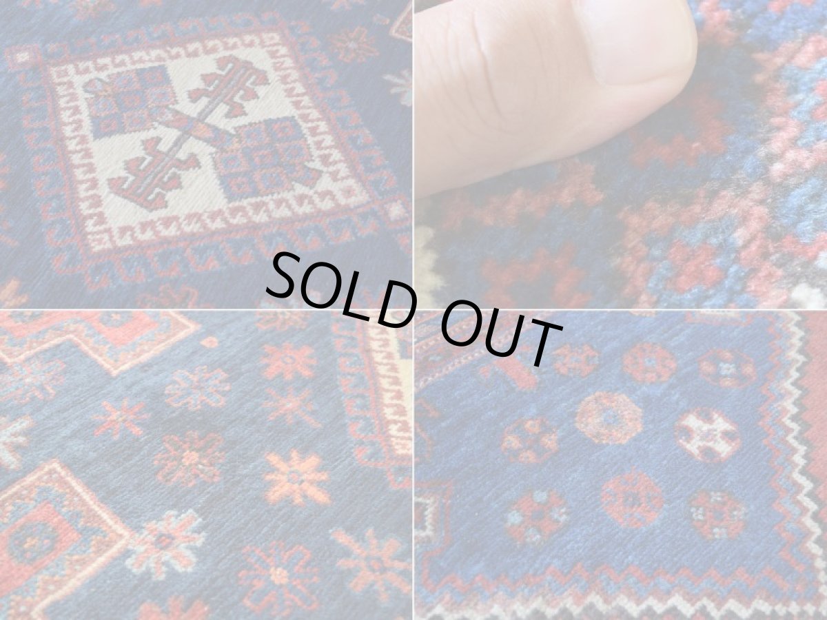 画像16: 良品 ペルシャ 絨毯 シールジャーン 縦2.1m 横1.5m 3.2㎡ 〜2帖 リビング ダイニング 2〜3人掛けソファ サイズ 210 x 150 cm No.P476 天然 ウール 手織り ハンドメイド トライバル ラグ 部族絨毯 マット カーペット 動物 民族柄 ヘイバトルー模様 ネイビー 赤  b-p476-210150h553p (16)