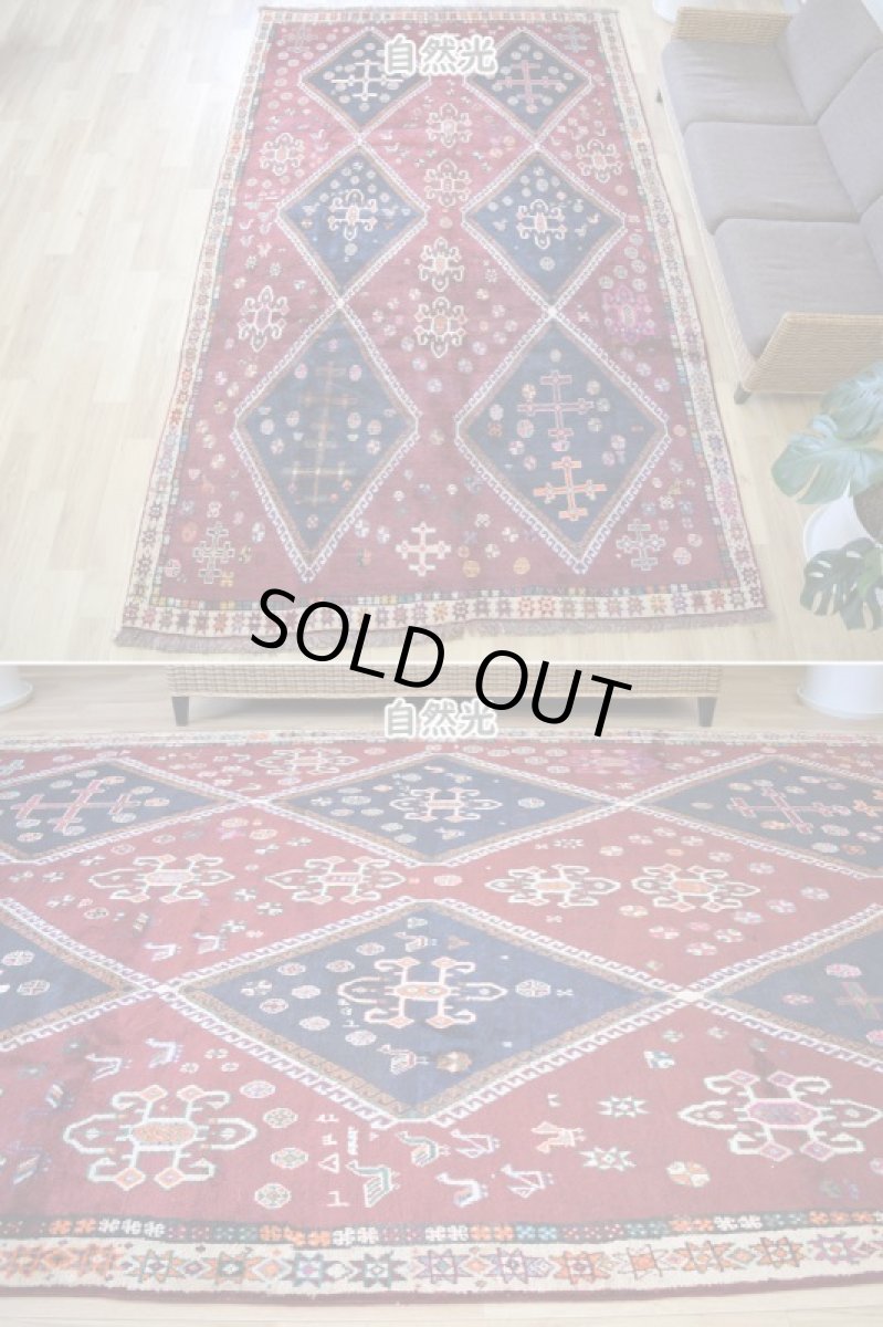 画像3: 良品 ペルシャ 部族絨毯 シラーズ 縦3.3m 横2m 6.6㎡ 〜6帖 リビング ダイニング 3人掛けソファ コーナーソファ 大判 サイズ 329 x 199 cm No.P291 肉厚 天然 ウール 手織り トライバル ラグ 敷物 マット カーペット メダリオン ヴィンテージ ビンテージ ab-p291-329199h273-054-094 (3)