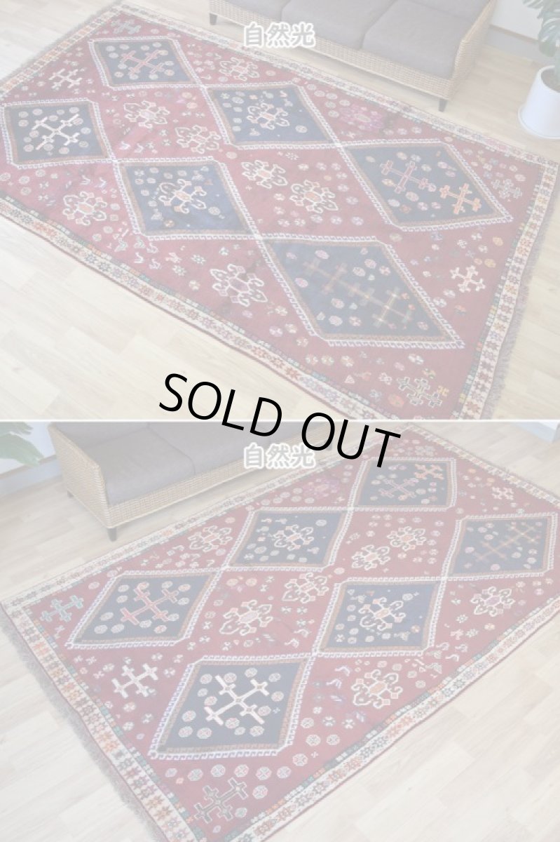 画像5: 良品 ペルシャ 部族絨毯 シラーズ 縦3.3m 横2m 6.6㎡ 〜6帖 リビング ダイニング 3人掛けソファ コーナーソファ 大判 サイズ 329 x 199 cm No.P291 肉厚 天然 ウール 手織り トライバル ラグ 敷物 マット カーペット メダリオン ヴィンテージ ビンテージ ab-p291-329199h273-054-094 (5)