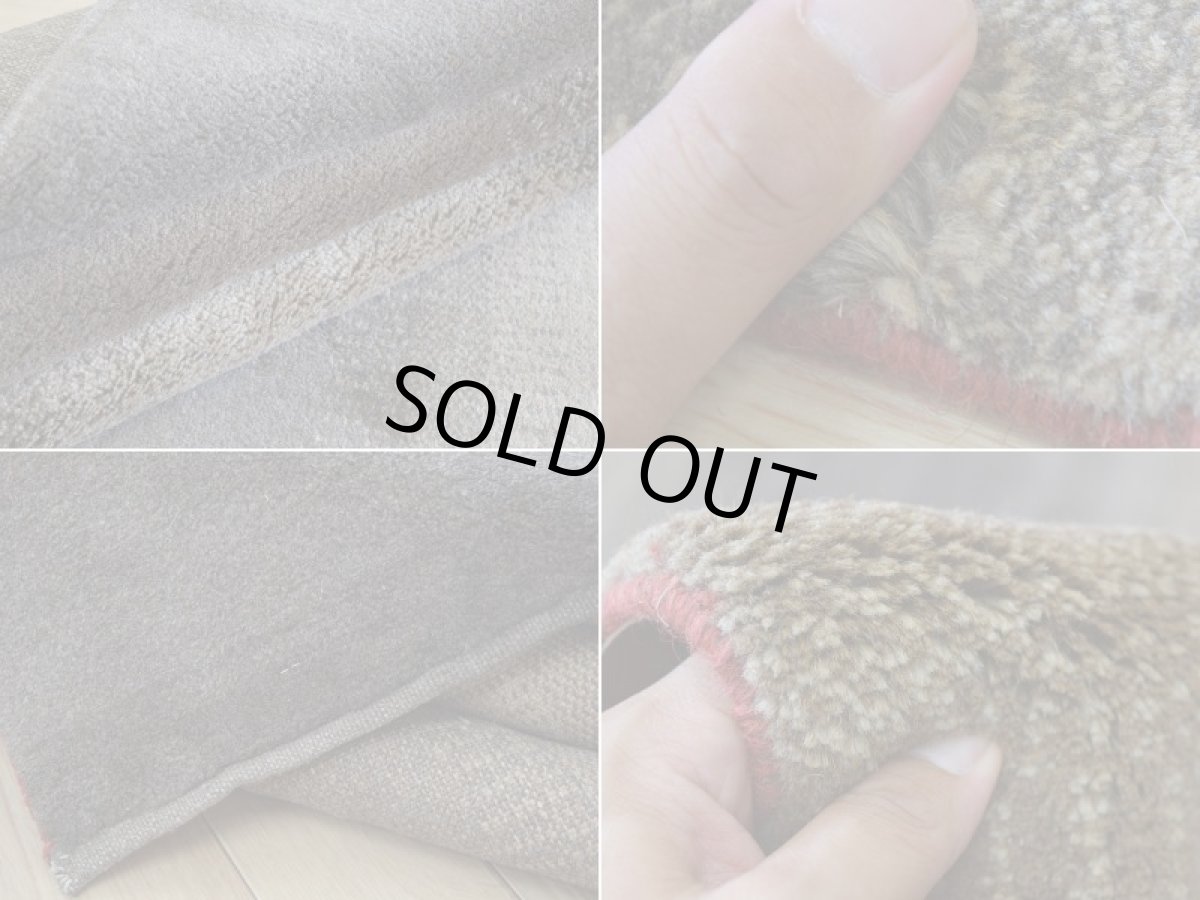 画像18: 新品 ペルシャ ギャッベ 縦2m 横2m 4㎡ 〜4.5帖 リビング ダイニング 2-3人掛けソファ 正方形 スクエア サイズ 205 × 190 cm No.1445 天然 肉厚 ウール ギャベ 手織り ハンドメイド ラグ 絨毯 カーペット ベージュ ブラウン グレー グラデーション ボーダー リビングダイニングルームやベッドサイドに N-1445-205190-S-032-003 (18)