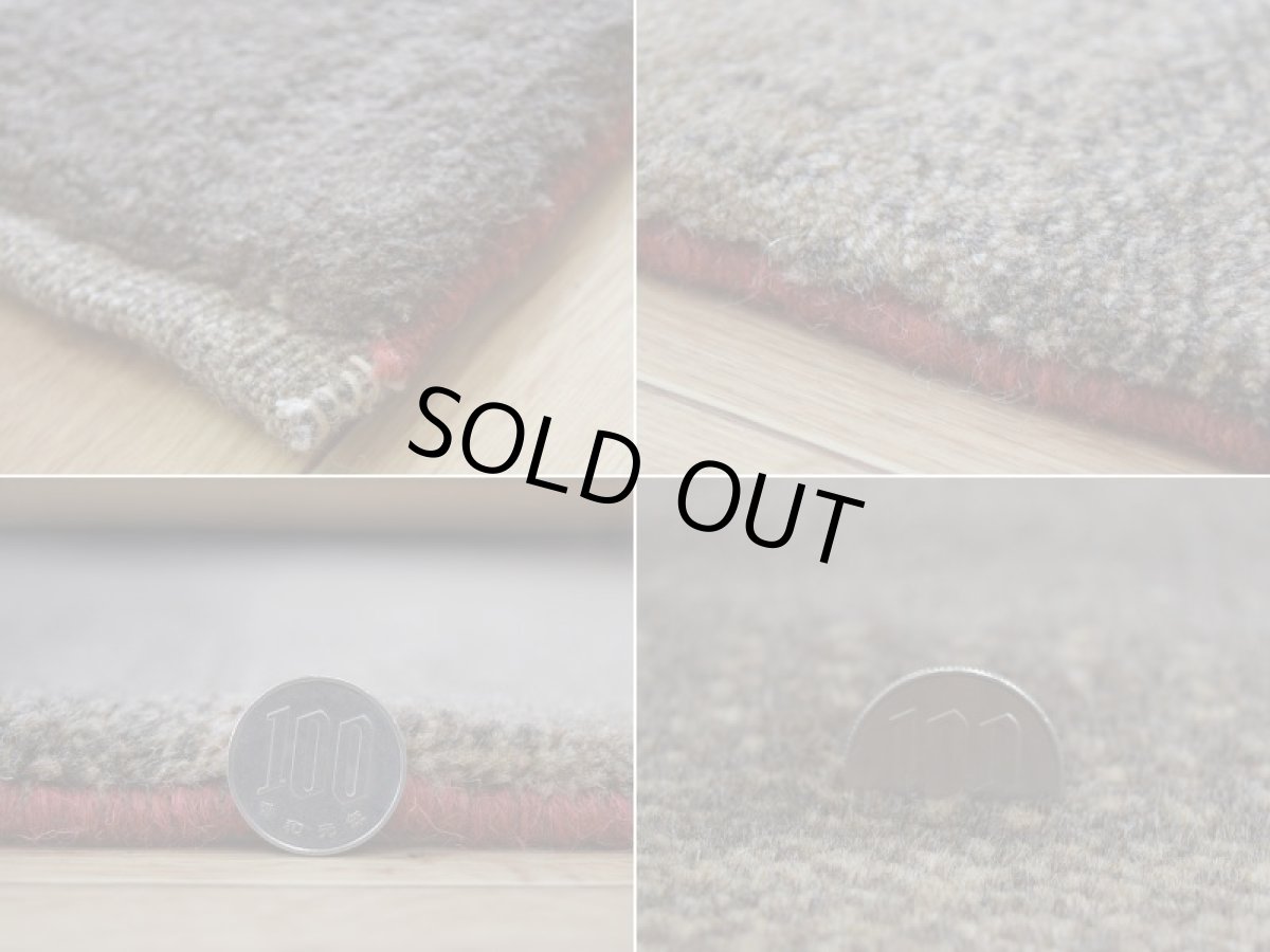 画像20: 新品 ペルシャ ギャッベ 縦2m 横2m 4㎡ 〜4.5帖 リビング ダイニング 2-3人掛けソファ 正方形 スクエア サイズ 205 × 190 cm No.1445 天然 肉厚 ウール ギャベ 手織り ハンドメイド ラグ 絨毯 カーペット ベージュ ブラウン グレー グラデーション ボーダー リビングダイニングルームやベッドサイドに N-1445-205190-S-032-003 (20)