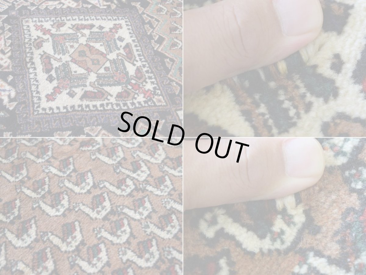 画像16: 良品 ペルシャ 絨毯  シャハレババク 縦2m 横1.5m 3㎡ 〜2帖 リビング ダイニング 2〜3人掛けソファ サイズ 195 x 155 cm No.P466 天然 ウール 手織り ハンドメイド トライバル ラグ 部族絨毯 マット カーペット 幾何学模様 民族柄 ネイビー ブラウン ブラック ギャッベ(ギャベ)をお探しの方にもお勧めです b-p466-195155h033p (16)