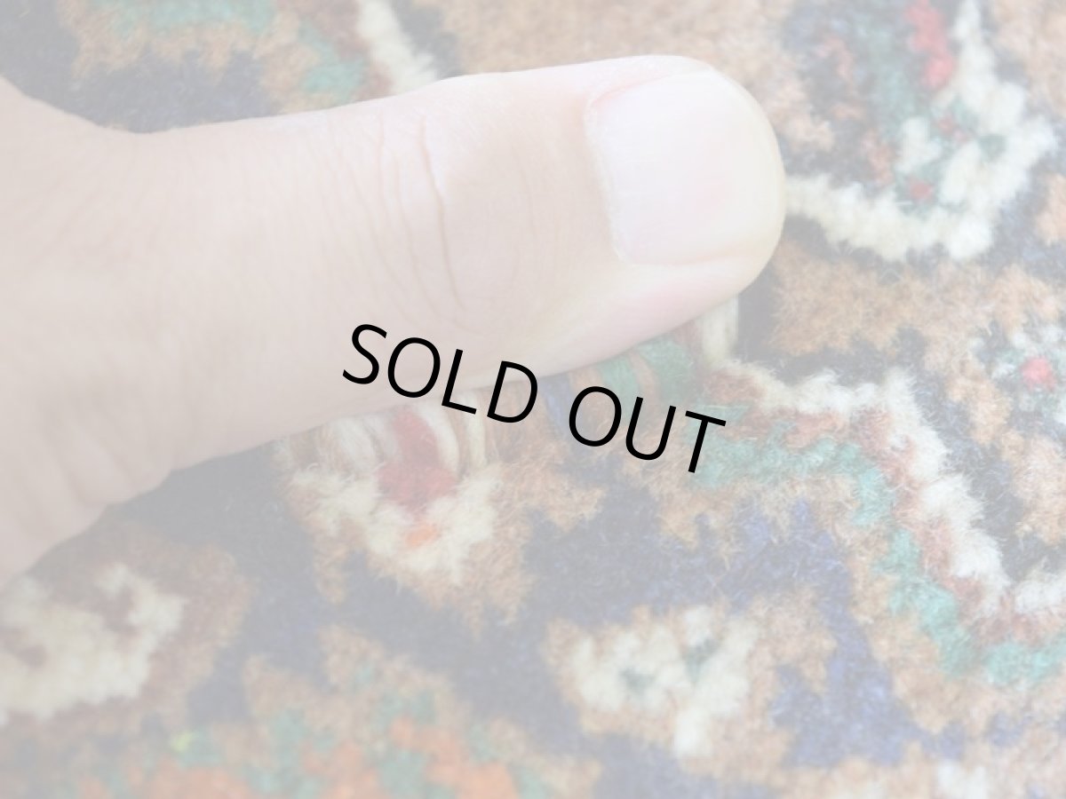 画像12: 良品 ペルシャ 絨毯  シャハレババク 縦2m 横1.5m 3㎡ 〜2帖 リビング ダイニング 2〜3人掛けソファ サイズ 195 x 155 cm No.P466 天然 ウール 手織り ハンドメイド トライバル ラグ 部族絨毯 マット カーペット 幾何学模様 民族柄 ネイビー ブラウン ブラック ギャッベ(ギャベ)をお探しの方にもお勧めです b-p466-195155h033p (12)