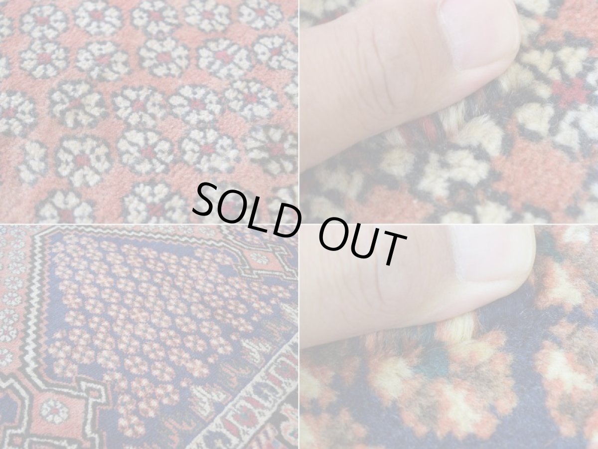 画像17: 良品 ペルシャ 部族絨毯  シャハレババク 縦2m 横1.5m 3㎡ 〜2帖 リビング ダイニング 2〜3人掛けソファ サイズ 195 x 165 cm No.P479 天然 ウール 手織り ハンドメイド トライバル ラグ 部族絨毯 マット カーペット 幾何学模様 民族柄 ネイビー オレンジ ギャッベ(ギャベ)をお探しの方にもお勧めです b-p479-195165h843p (17)