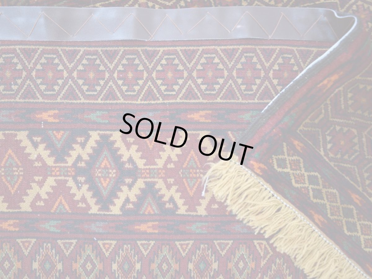 画像14: 美品 ペルシャ 部族絨毯 バルーチ 縦2m 横1.5m 3㎡ ~2帖 リビング ダイニング 2-3人掛けソファ サイズ 194 x 148 cm No.2136 ウール 手織り ハンドメイド トライバル ラグ カーペット 茶 ベージュ 幾何学模様 民族柄 a-2136-194148h325p (14)