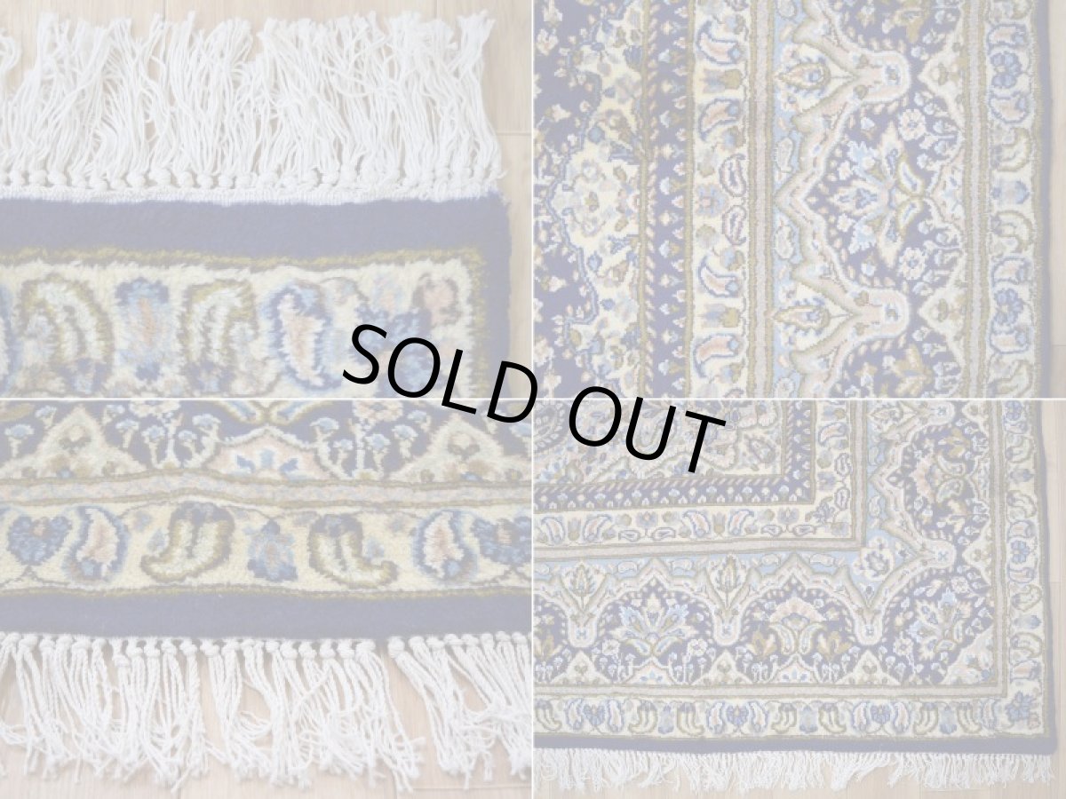 画像19: 良品 ペルシャ 絨毯 ケルマン産 縦3.4m 横2.4m 8.2㎡ 6帖程度 リビング ダイニング 客室 大判 サイズ 340 x 239 cm No.R151 天然 ウール 手織り ハンドメイド ラグ マット カーペット 青 大きなお部屋に 中古品に抵抗のある方にもおすすめです。 ab-r151-340239h083-024-494 (19)