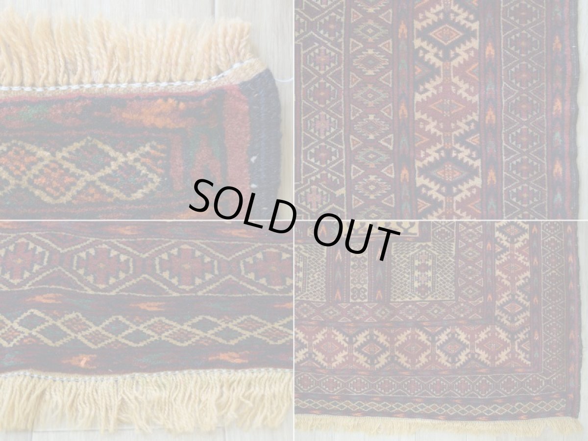 画像19: 美品 ペルシャ 部族絨毯 バルーチ 縦2m 横1.5m 3㎡ ~2帖 リビング ダイニング 2-3人掛けソファ サイズ 194 x 148 cm No.2136 ウール 手織り ハンドメイド トライバル ラグ カーペット 茶 ベージュ 幾何学模様 民族柄 a-2136-194148h325p (19)