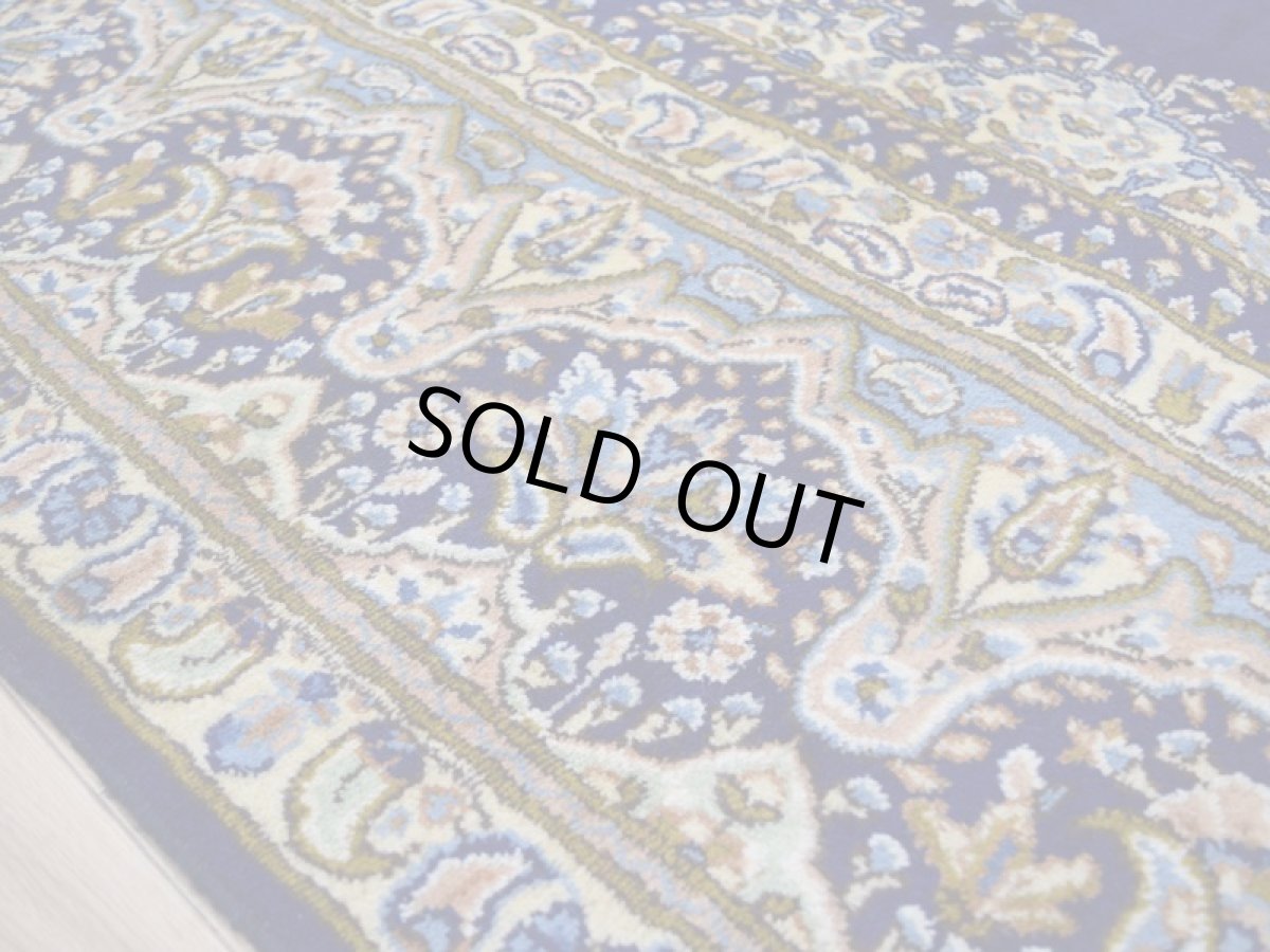 画像12: 良品 ペルシャ 絨毯 ケルマン産 縦3.4m 横2.4m 8.2㎡ 6帖程度 リビング ダイニング 客室 大判 サイズ 340 x 239 cm No.R151 天然 ウール 手織り ハンドメイド ラグ マット カーペット 青 大きなお部屋に 中古品に抵抗のある方にもおすすめです。 ab-r151-340239h083-024-494 (12)