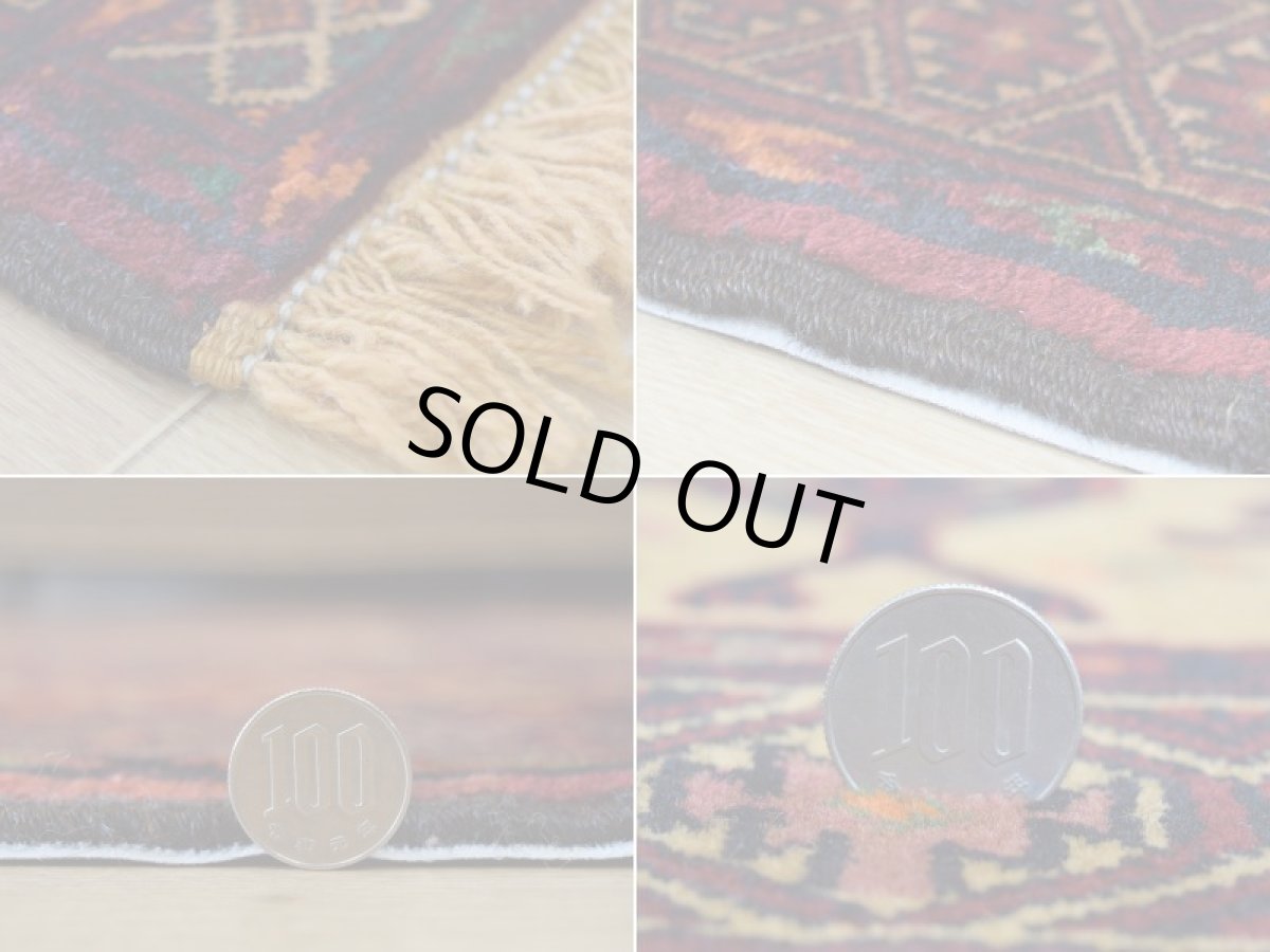 画像20: 美品 ペルシャ 部族絨毯 バルーチ 縦2m 横1.5m 3㎡ ~2帖 リビング ダイニング 2-3人掛けソファ サイズ 194 x 148 cm No.2136 ウール 手織り ハンドメイド トライバル ラグ カーペット 茶 ベージュ 幾何学模様 民族柄 a-2136-194148h325p (20)