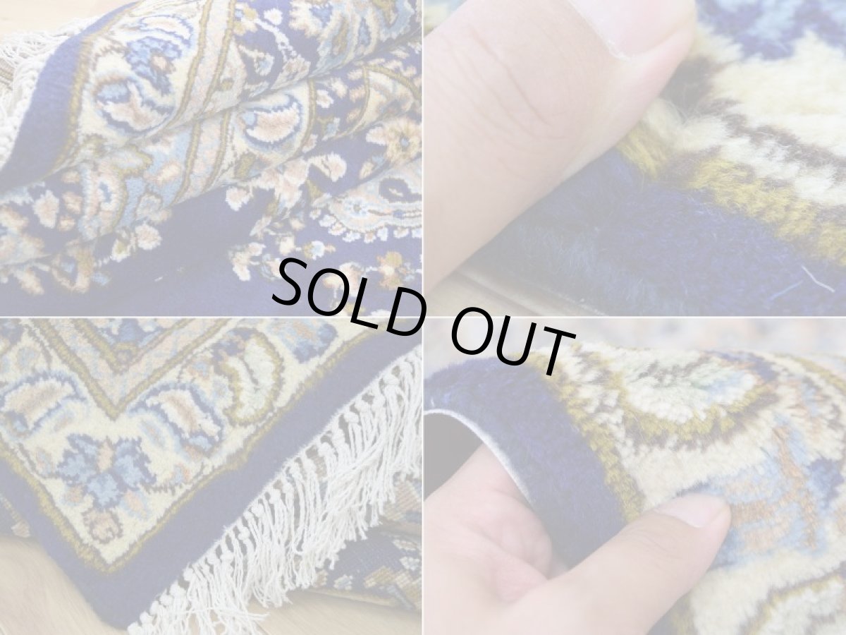 画像18: 良品 ペルシャ 絨毯 ケルマン産 縦3.4m 横2.4m 8.2㎡ 6帖程度 リビング ダイニング 客室 大判 サイズ 340 x 239 cm No.R151 天然 ウール 手織り ハンドメイド ラグ マット カーペット 青 大きなお部屋に 中古品に抵抗のある方にもおすすめです。 ab-r151-340239h083-024-494 (18)