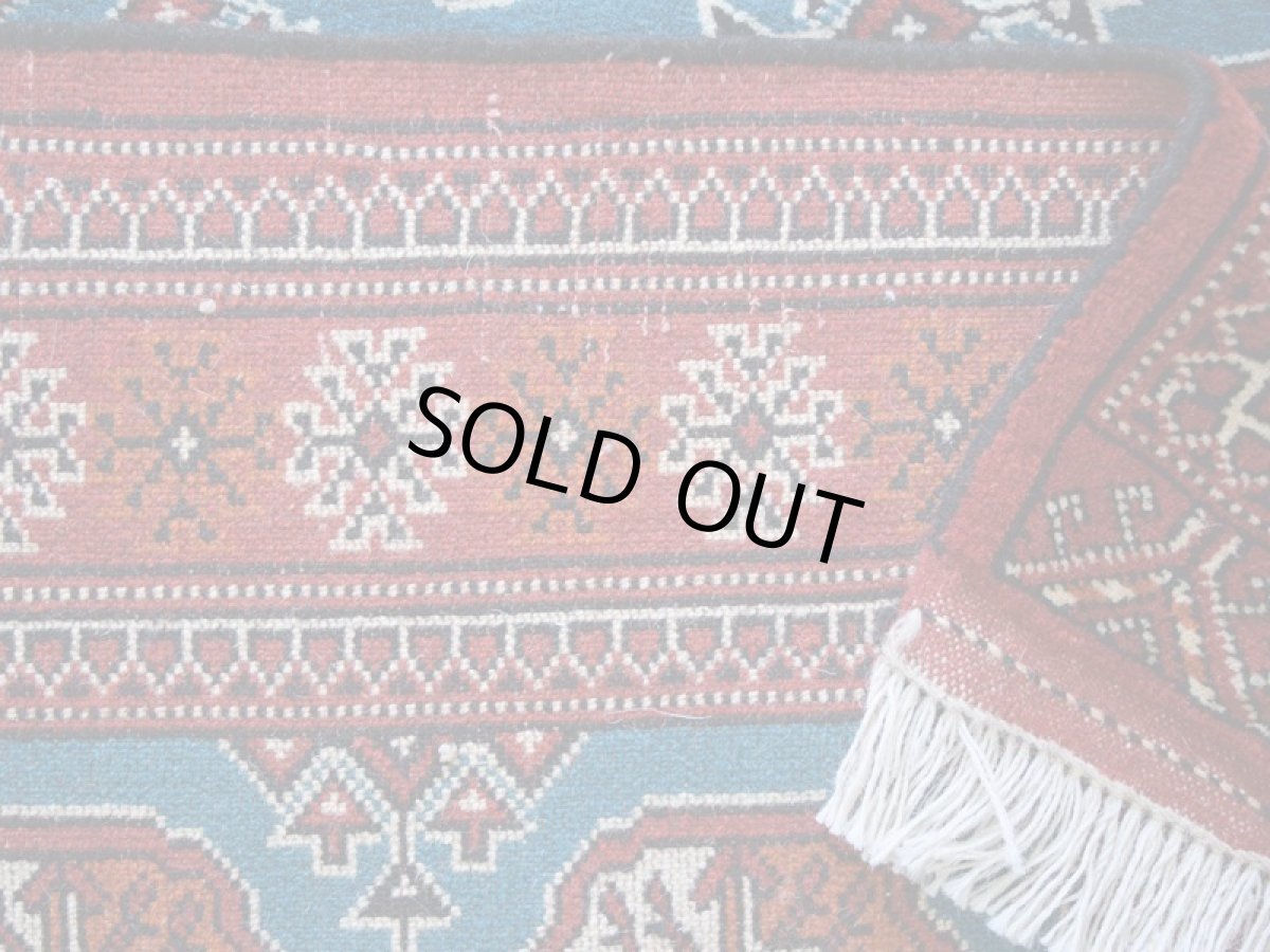 画像16: 新品 ペルシャ 部族絨毯 トルクメン 縦2m 横1.4n 2.6㎡ ~2帖 2-3人掛けソファ センターテーブル サイズ 190 x 135 cm No.R478 ウール 手織り ハンドメイド トライバル ラグ カーペット グリーン 幾何学模様 民族柄 赤 ターコイズ n-r478-190135h001-031 (16)