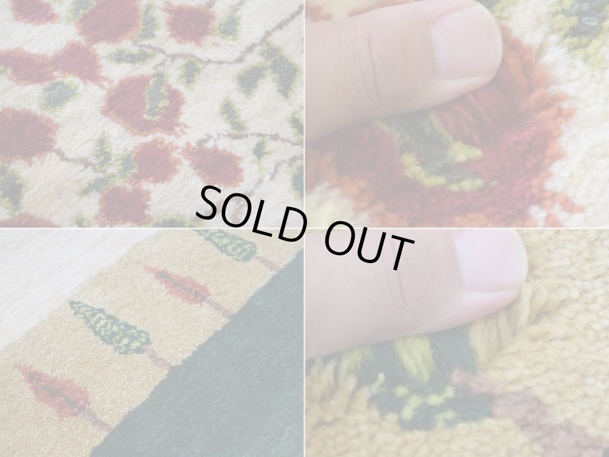 画像15: 新品 ペルシャ ギャッベ 縦2m 横1.5m 3㎡ 〜2-3帖程度 リビング ダイニング 2-3人掛けソファ サイズ 195 × 150 cm No.2441 肉厚 リーズバフト ウール 手織りギャベ  ハンドメイド ラグ 絨毯 カーペット ザクロの木 生命の樹 糸杉 生成り クリーム 緑 リビングダイニングルームやベッドサイドに N-2441-195150-S-095-077 (15)