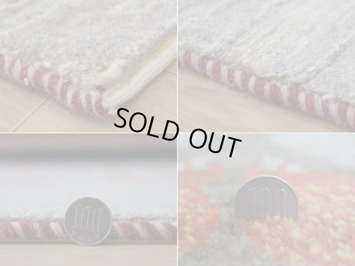 画像20: 新品 ペルシャ ギャッベ 縦2m 横1.5m 3㎡ 〜2帖程度 リビング ダイニング 2-3人掛けソファ サイズ 210 × 145 cm No.A615 肉厚 リーズバフト ウール 手織りギャベ  ハンドメイド ラグ 絨毯 カーペット ザクロの木 生命の樹 糸杉 グレー リビングダイニングルームやベッドサイドに N-A615-210145-S-266-068 (20)