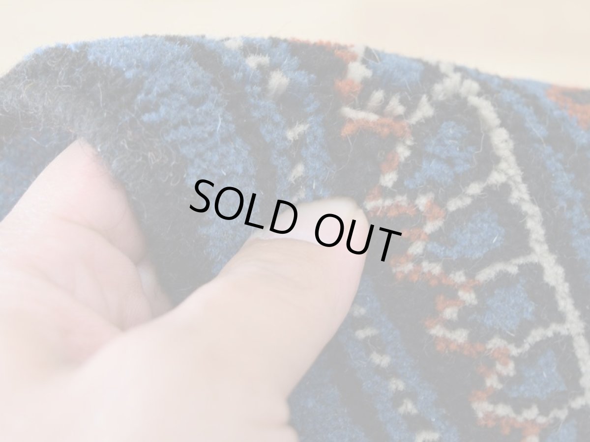 画像14: 新品 ペルシャ 部族絨毯 トルクメン 縦1.3m 横0.8m アクセント ラグ サイズ 125 x 80 cm No.F133 天然 肉厚 ウール 手織り ハンドメイド トライバル ラグ マット カーペット 青 ギュル 幾何学模様 民族柄 n-f133-125080h001 (14)