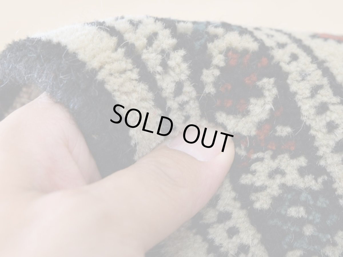 画像14: 新品 ペルシャ 部族絨毯 トルクメン 縦1.2m 横0.9m アクセント ラグ サイズ 120 x 85 cm No.F137 天然 肉厚 ウール 手織り ハンドメイド トライバル ラグ マット カーペット 緑 グリーン ギュル 幾何学模様 民族柄 n-f137-120085h001 (14)