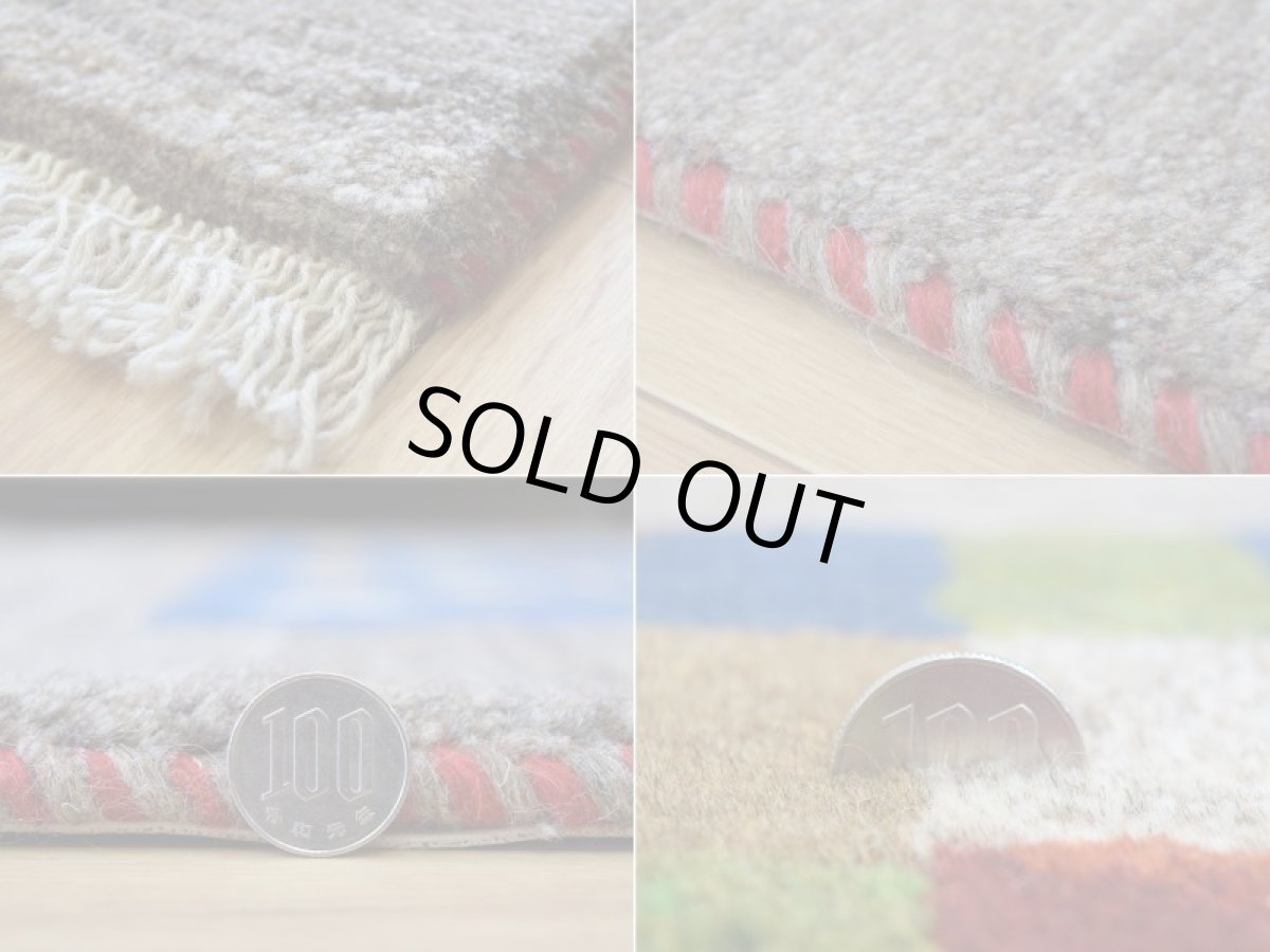 画像20: 新品 ペルシャ ギャッベ 縦1.7m 横1.2m 2㎡ 〜2帖 2人掛けソファ サイズ 166 × 114 cm No.1934 肉厚 天然 草木染 ウール ギャベ 手織り ハンドメイド ラグ 絨毯 カーペット ロリバフト リビングルームソファ足元やベッドサイドに パッチワーク系デザイン グレー インディゴブルー  マルチカラー n-1934-166114s251-002 (20)