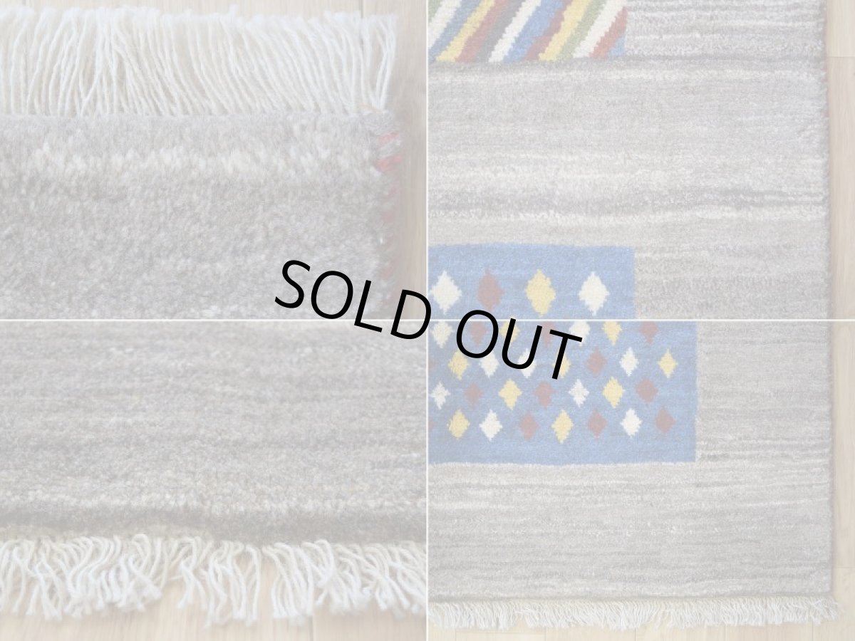 画像19: 新品 ペルシャ ギャッベ 縦1.7m 横1.2m 2㎡ 〜2帖 2人掛けソファ サイズ 166 × 114 cm No.1934 肉厚 天然 草木染 ウール ギャベ 手織り ハンドメイド ラグ 絨毯 カーペット ロリバフト リビングルームソファ足元やベッドサイドに パッチワーク系デザイン グレー インディゴブルー  マルチカラー n-1934-166114s251-002 (19)