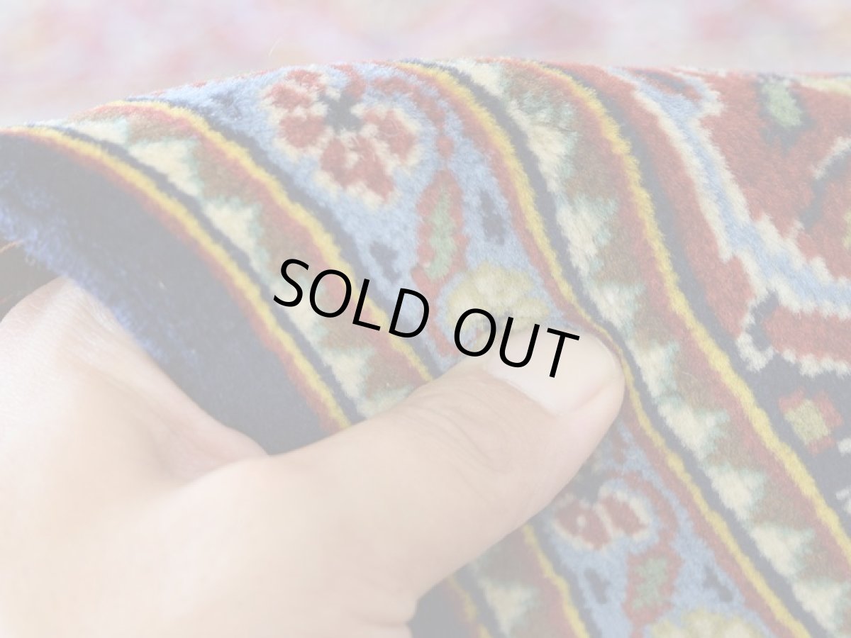 画像12: 新品 ペルシャ 絨毯 カシャーン 産 縦2.2m 横1.5m 3.1㎡ 〜2帖程度 リビング ダイニング 2-3人掛けソファ サイズ 217 x 142 cm No.2674 ウール 手織り ラグ 敷物 カーペット メダリオン 赤 濃紺 n-2674-217142h007-009 (12)