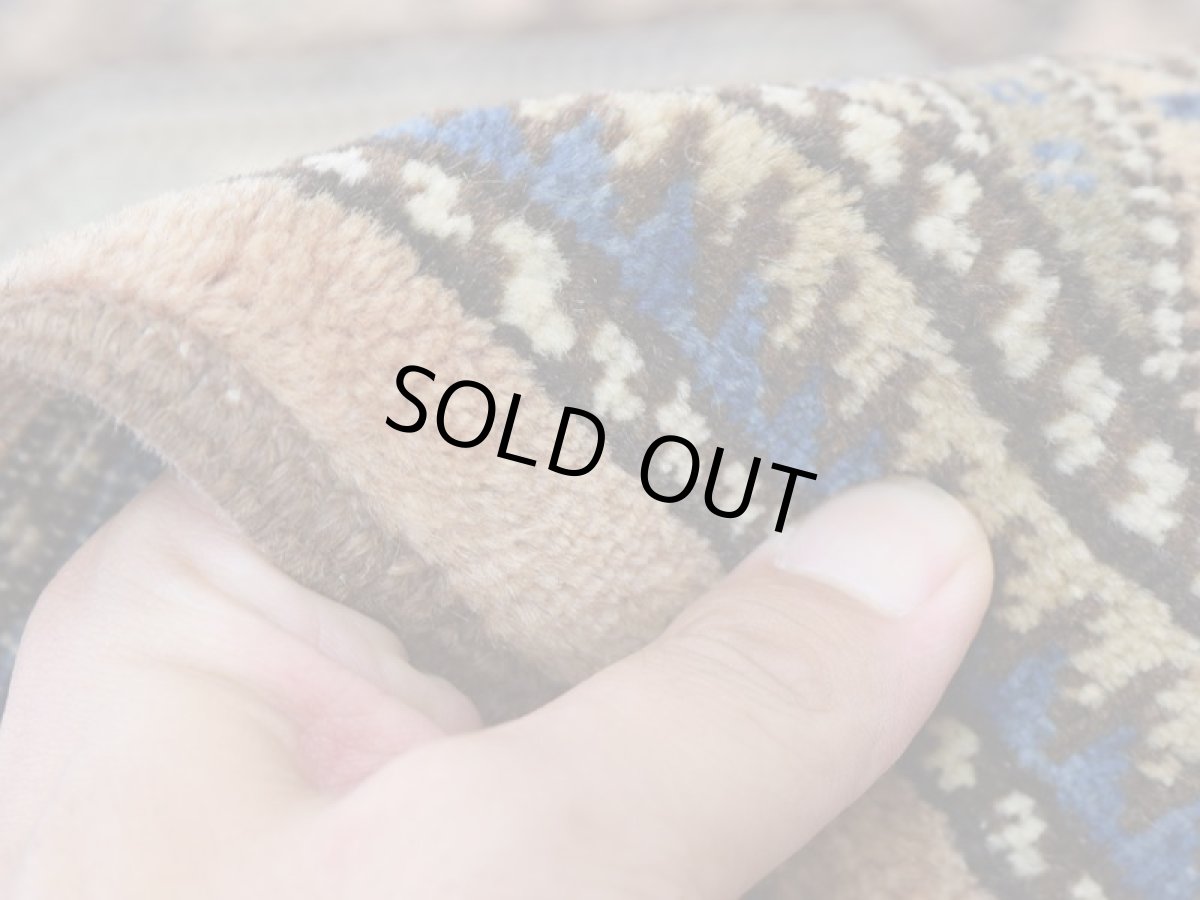 画像18: 良品 ペルシャ 絨毯 アルデビル 産 縦3m 横2m 6㎡ 〜6帖程度 リビング ダイニング 3人掛けソファ コーナーソファ 大判 サイズ 300 x 207 cm No.R383 天然 ウール 手織り トライバル ラグ 敷物 マット カーペット ヘラティ総柄 ライトブラウン ベージュ ブルー ネイビー ヴィンテージ ビンテージ b-r383-300207h083a005 (18)