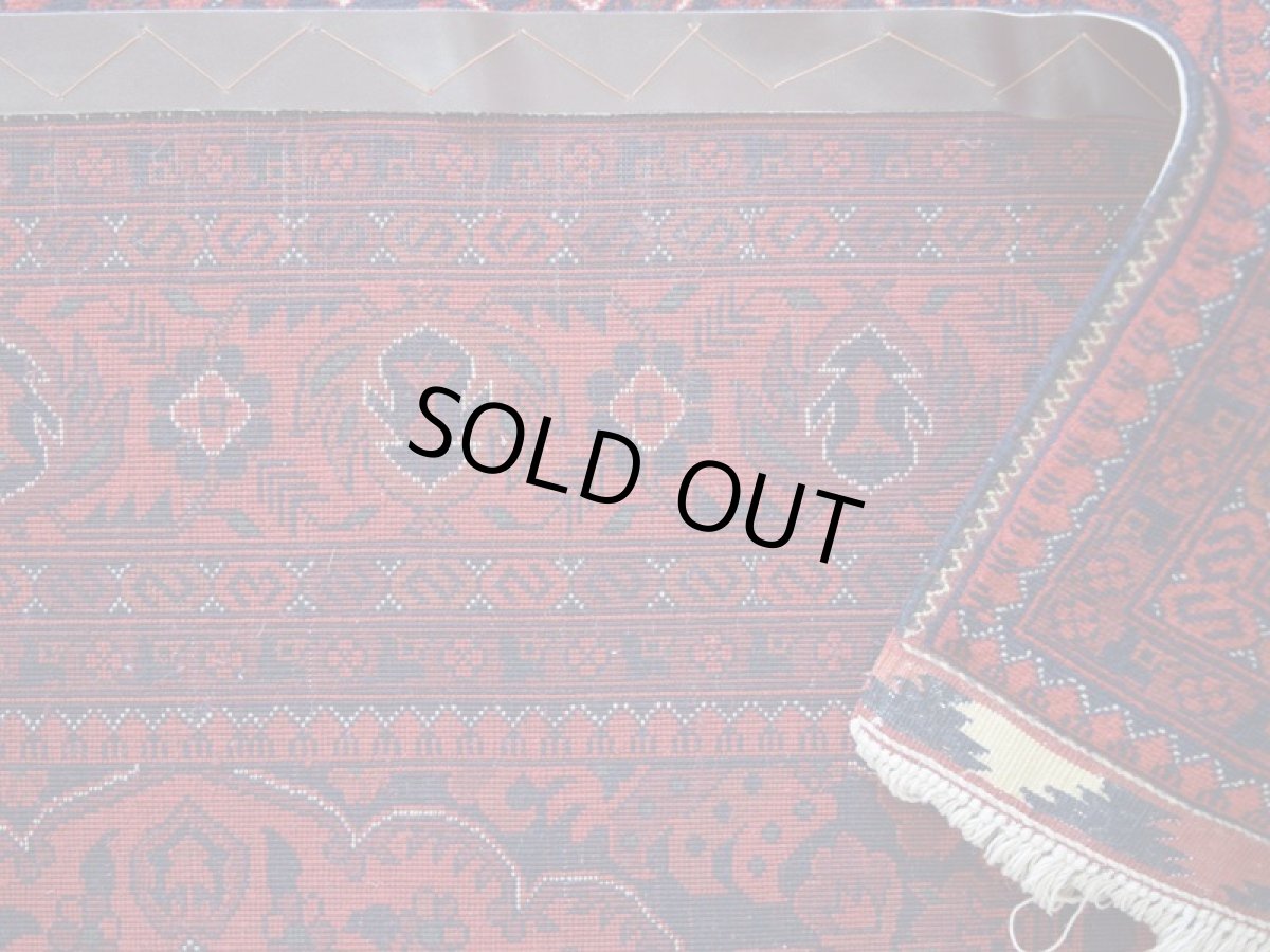 画像14: 新品 ペルシャ 部族絨毯 バルーチ 縦2m 横1.5m 3㎡ ~2帖 リビング ダイニング 2-3人掛けソファ サイズ 202 x 152 cm No.2125 ウール 手織り ハンドメイド トライバル ラグ カーペット 赤 濃紺 ダークネイビー n-2125-202152s046-038 (14)