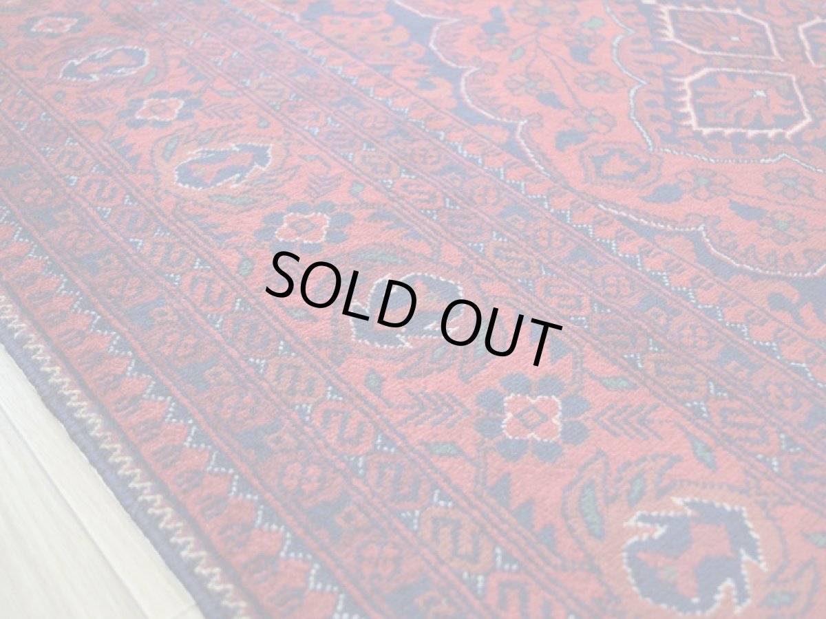 画像11: 新品 ペルシャ 部族絨毯 バルーチ 縦2m 横1.5m 3㎡ ~2帖 リビング ダイニング 2-3人掛けソファ サイズ 202 x 152 cm No.2125 ウール 手織り ハンドメイド トライバル ラグ カーペット 赤 濃紺 ダークネイビー n-2125-202152s046-038 (11)