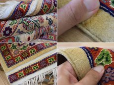 画像18: 新品 ペルシャ 部族絨毯 グーチャン 縦2m 横1.5m 2.6㎡ ~2帖 リビング ダイニング 2-3人掛けソファ サイズ 180 x 140 cm No.2142 ウール 手織り ハンドメイド トライバル ラグ カーペット 生成り ベージュ 幾何学模様 n-2142-180140s014-065 (18)