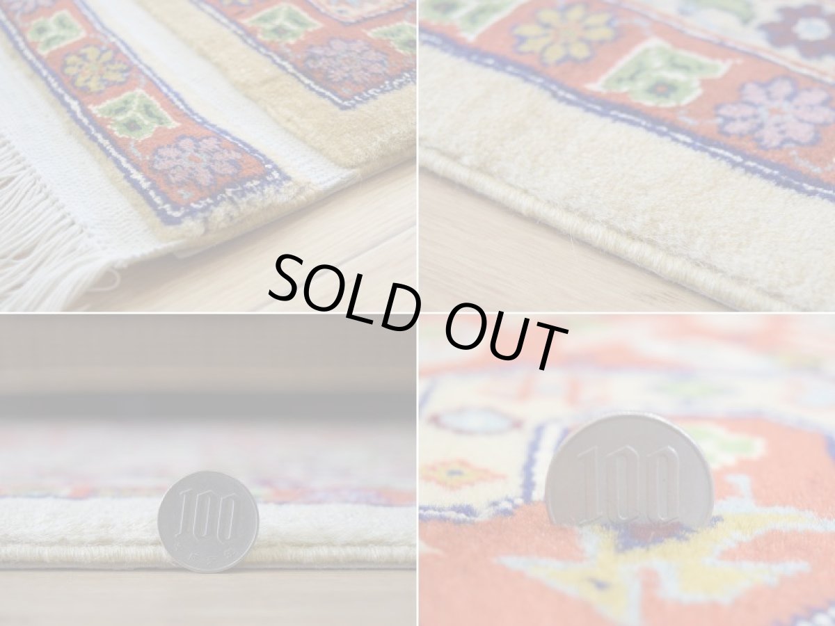 画像20: 新品 ペルシャ 部族絨毯 グーチャン 縦2m 横1.5m 2.6㎡ ~2帖 リビング ダイニング 2-3人掛けソファ サイズ 180 x 140 cm No.2142 ウール 手織り ハンドメイド トライバル ラグ カーペット 生成り ベージュ 幾何学模様 n-2142-180140s014-065 (20)