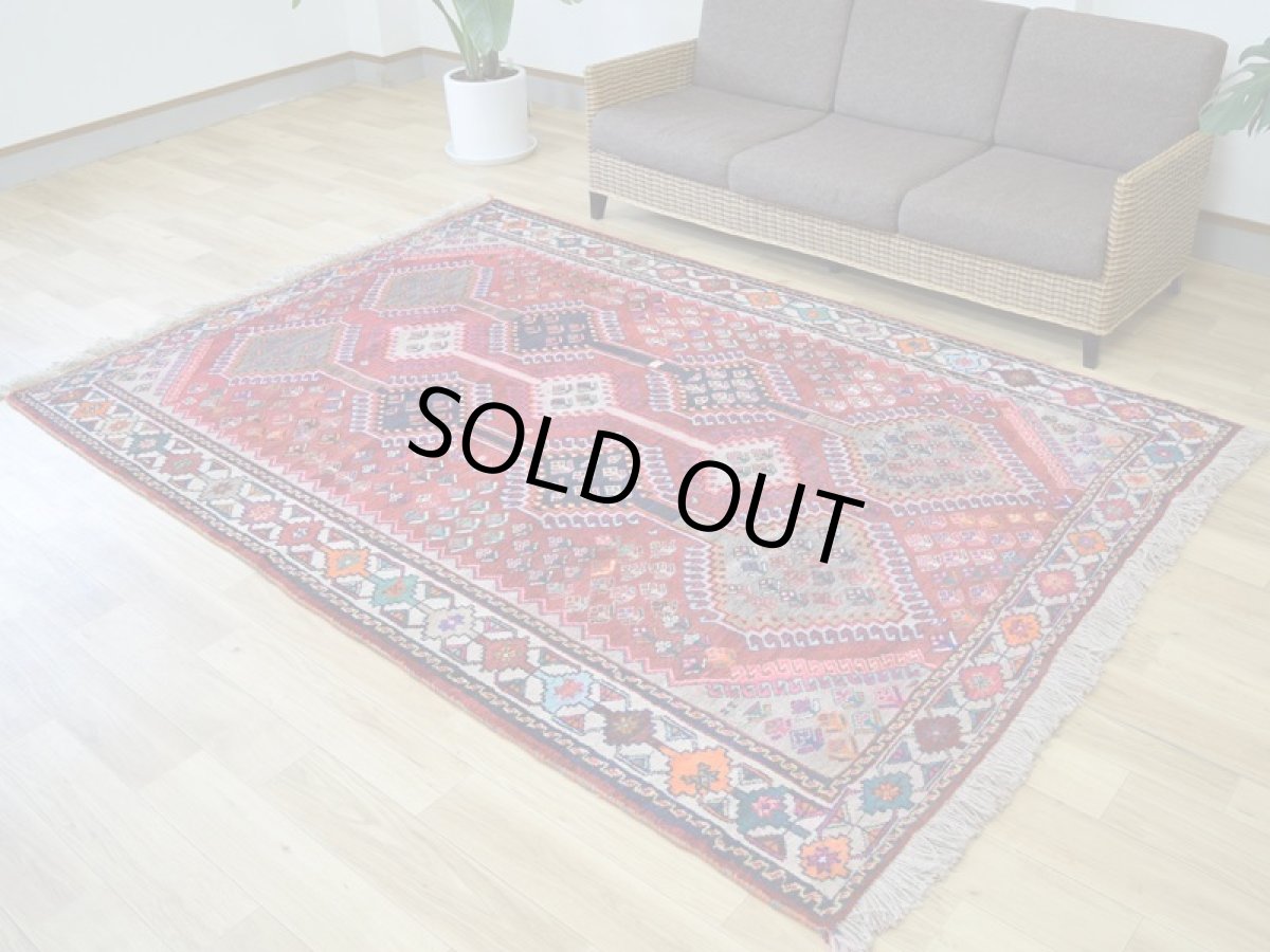 画像3: 新品 ペルシャ 部族絨毯 シラーズ 縦2.5m 横1.8m 4.5㎡ ~2-3帖 リビング ダイニング 2-3人掛けソファ サイズ 250 x 177 cm No.P293 ウール 手織り ハンドメイド トライバル ラグ カーペット 赤 ネイビー グレー オレンジ 民族柄 n-p293-250177h293p (3)