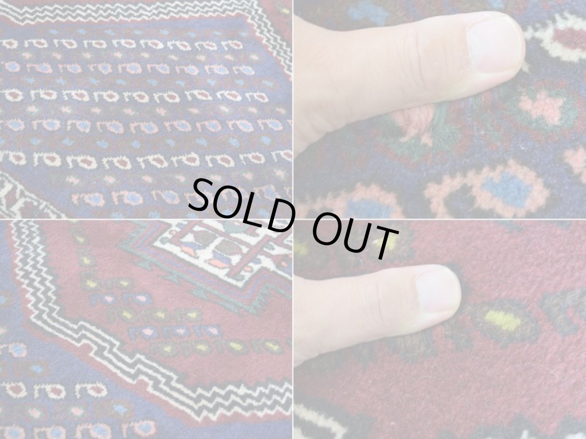 画像16: 良品 ペルシャ 部族絨毯  シャハレババク 縦2.1m 横1.6m 3.3㎡ 〜2帖 リビング ダイニング 2〜3人掛けソファ サイズ 207 x 155 cm No.P475 天然 ウール 手織り ハンドメイド トライバル ラグ 部族絨毯 マット カーペット ボテ 幾何学模様 民族柄 ネイビー ブラウン ギャッベ(ギャベ)をお探しの方にもお勧めです ab-p475-207155h053p (16)