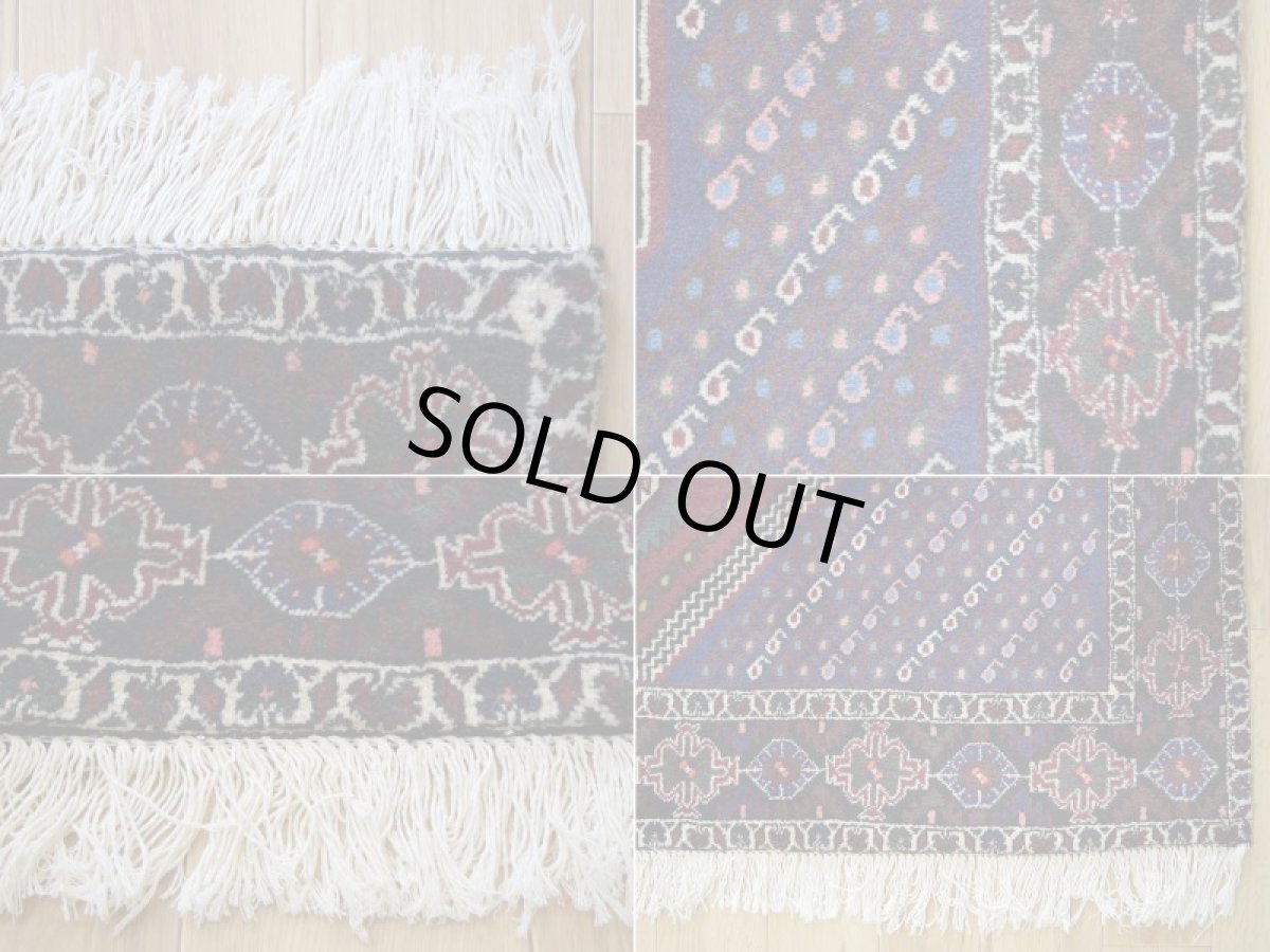 画像19: 良品 ペルシャ 部族絨毯  シャハレババク 縦2.1m 横1.6m 3.3㎡ 〜2帖 リビング ダイニング 2〜3人掛けソファ サイズ 207 x 155 cm No.P475 天然 ウール 手織り ハンドメイド トライバル ラグ 部族絨毯 マット カーペット ボテ 幾何学模様 民族柄 ネイビー ブラウン ギャッベ(ギャベ)をお探しの方にもお勧めです ab-p475-207155h053p (19)