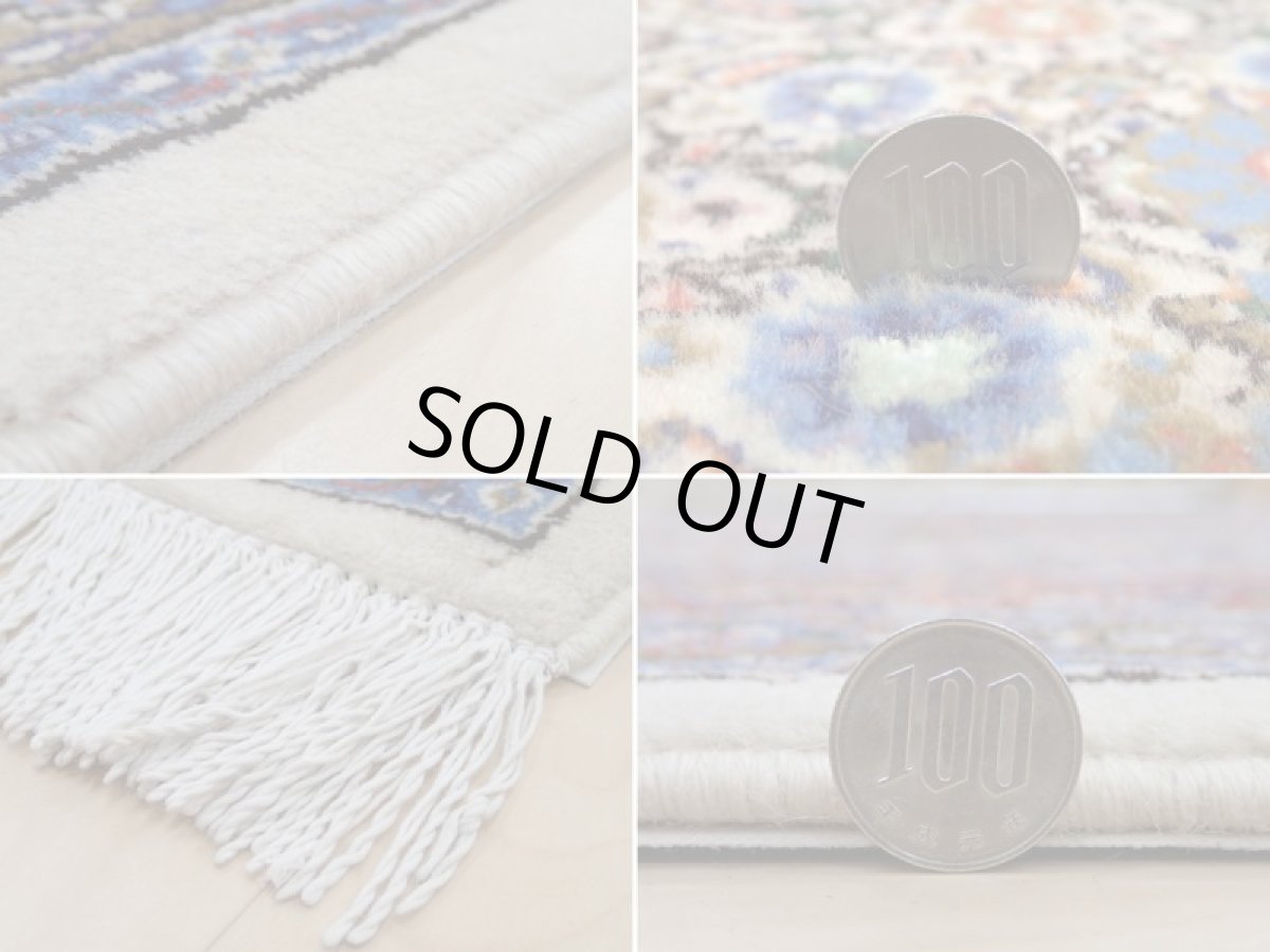 画像20: 新品 ペルシャ 絨毯 ムード 縦3m 横2m 6㎡ 6帖 リビング ダイニング サイズ 3m 6畳 3人掛け ソファ サイズ 300 x 198 cm 183 天然 肉厚 ウール シルク 手織り ハンドメイド トライバル ラグ マット 敷物 カーペット クリーム マヒ ヘラティ 柄 n-183-300198s077-0001 (20)