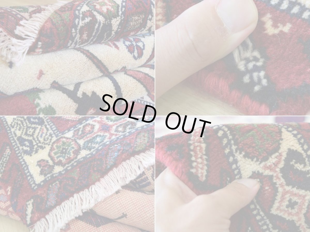 画像18: 美品 ペルシャ 部族絨毯 シールジャーン 縦2m 横1.5m 3㎡ ~2帖 リビング ダイニング 2-3人掛けソファ サイズ 200 x 135 cm No.P467 ウール 手織り ハンドメイド トライバル ラグ カーペット 生成り クリーム ベージュ 民族柄 a-p467-200135h023ab024p (18)