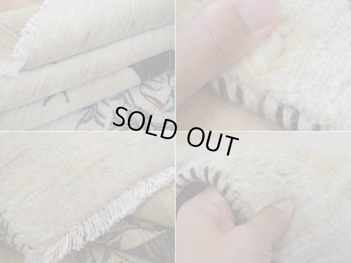 画像18: 新品 ペルシャ ギャッベ 縦2.3m 横1.5m 3.3㎡ 〜2帖程度 リビング ダイニング 2-3人掛けソファ サイズ 224 × 147 cm No.A627 肉厚 リーズバフト ウール 手織りギャベ  ハンドメイド ラグ 絨毯 カーペット ザクロの木 生命の樹 生成り ベージュ クリーム リビングダイニングルームやベッドサイドに n-a627-224147h027-039 (18)