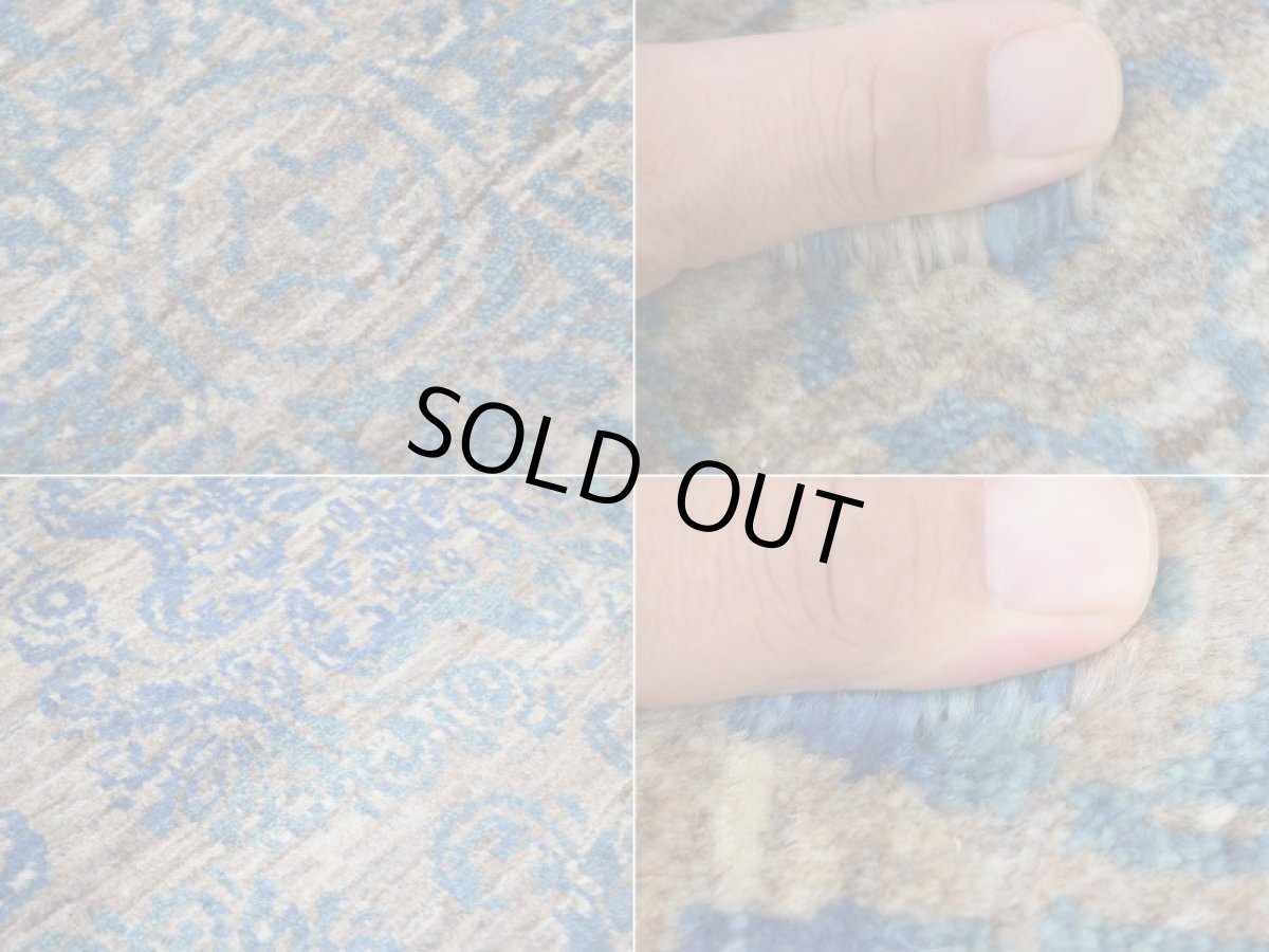 画像16: 新品 ペルシャ ギャッベ 縦2.5m 横1.7m 4㎡ 〜2-3帖程度 リビング ダイニング 2-3人掛けソファ サイズ 239 × 158 cm No.A624 肉厚 リーズバフト ウール 手織りギャベ  ハンドメイド ラグ 絨毯 カーペット グレー 原毛系  青 水色 リビングダイニングルームやベッドサイドに n-a624-239158h028a0701 (16)