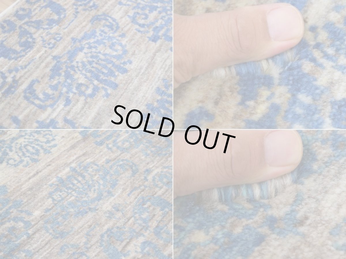 画像17: 新品 ペルシャ ギャッベ 縦2.5m 横1.7m 4㎡ 〜2-3帖程度 リビング ダイニング 2-3人掛けソファ サイズ 239 × 158 cm No.A624 肉厚 リーズバフト ウール 手織りギャベ  ハンドメイド ラグ 絨毯 カーペット グレー 原毛系  青 水色 リビングダイニングルームやベッドサイドに n-a624-239158h028a0701 (17)