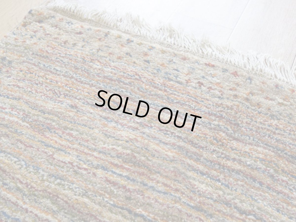 画像10: 新品 ペルシャ ギャッベ 縦1.5m 横1m 2人掛けソファ サイズ 143 × 103 cm No.A540 肉厚 天然 ウール ギャベ 手織り ハンドメイド ラグ 絨毯 カーペット レインボー マルチカラー  クレイジーパターン n-a540-143103h04a55 (10)