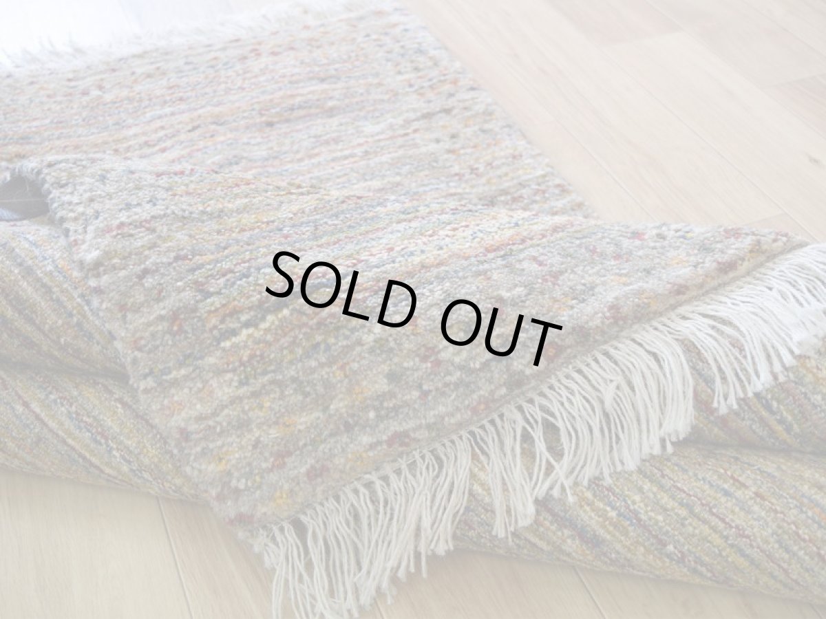 画像15: 新品 ペルシャ ギャッベ 縦1.5m 横1m 2人掛けソファ サイズ 143 × 103 cm No.A540 肉厚 天然 ウール ギャベ 手織り ハンドメイド ラグ 絨毯 カーペット レインボー マルチカラー  クレイジーパターン n-a540-143103h04a55 (15)