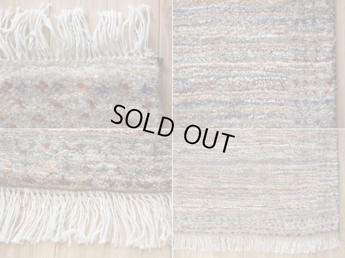 画像19: 新品 ペルシャ ギャッベ 縦1.5m 横1m 2人掛けソファ サイズ 143 × 103 cm No.A540 肉厚 天然 ウール ギャベ 手織り ハンドメイド ラグ 絨毯 カーペット レインボー マルチカラー  クレイジーパターン n-a540-143103h04a55 (19)