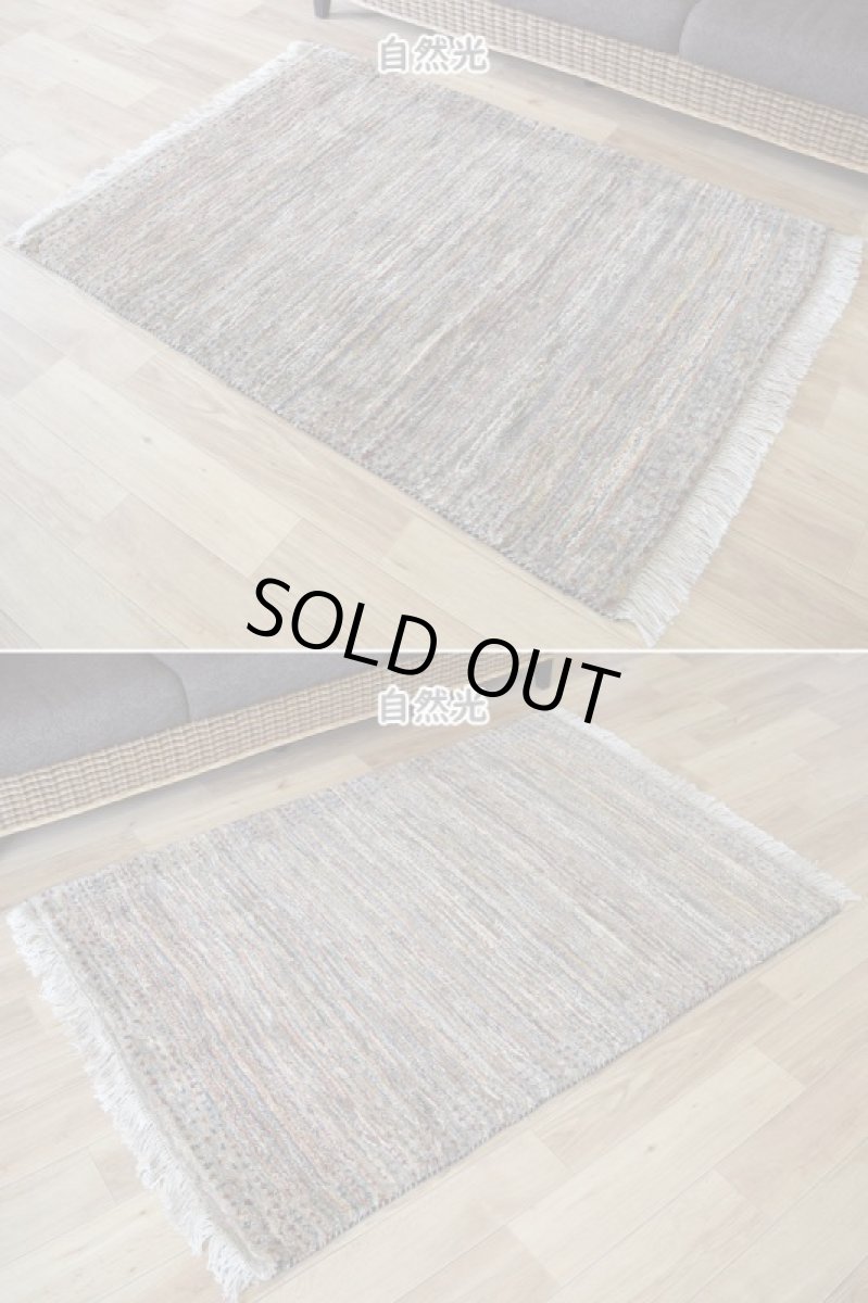 画像4: 新品 ペルシャ ギャッベ 縦1.5m 横1m 2人掛けソファ サイズ 143 × 103 cm No.A540 肉厚 天然 ウール ギャベ 手織り ハンドメイド ラグ 絨毯 カーペット レインボー マルチカラー  クレイジーパターン n-a540-143103h04a55 (4)