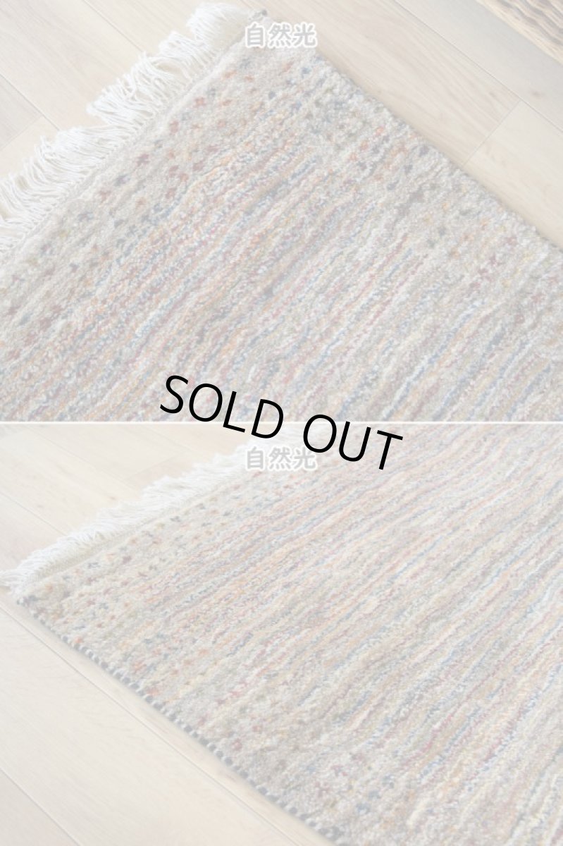 画像8: 新品 ペルシャ ギャッベ 縦1.5m 横1m 2人掛けソファ サイズ 143 × 103 cm No.A540 肉厚 天然 ウール ギャベ 手織り ハンドメイド ラグ 絨毯 カーペット レインボー マルチカラー  クレイジーパターン n-a540-143103h04a55 (8)